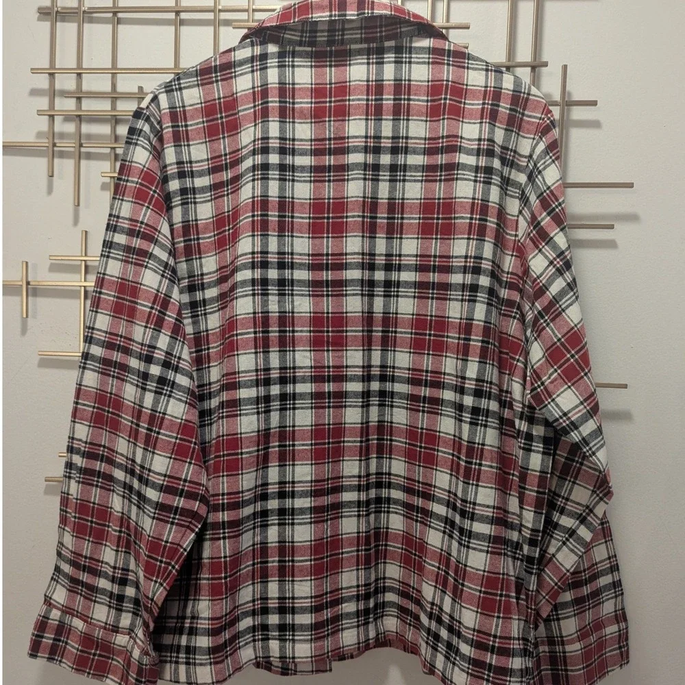 Disney Mickey Mouse Classic Plaid Pajama Set‎ Women's Sz 1X 100% Organic Cotton